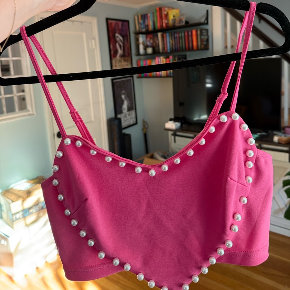 Pink Heart Crop Top – Concert Ready